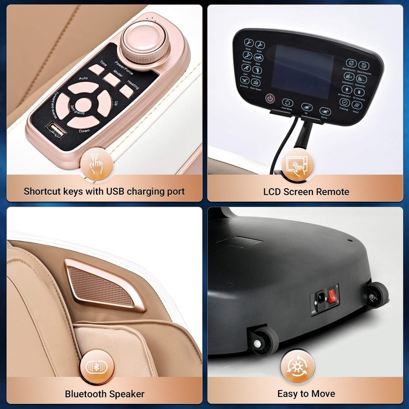 Full Body Massage Chair with Heat & Zero Gravity, Shiatsu Recliner, 20 Modes, Fo gallery