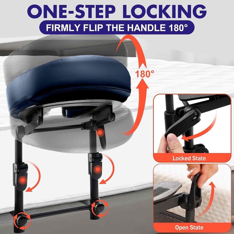 Versatile Bed Massage Headrest with Memory Foam – 6-17 Inch Adjustable Height gallery