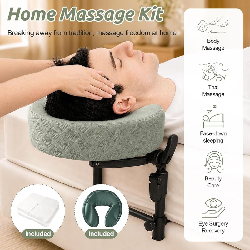 Ultra-Lightweight Massage Headrest for Bed - Hygienic & Portable Design gallery