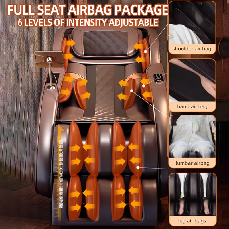 3 Year Warranty Dual core movement Full Body Airbag Zero Gravity Massage Chair gallery