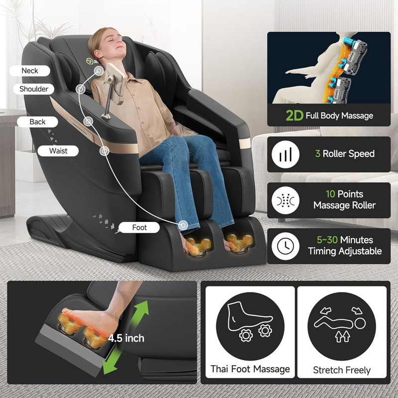 2025 Full Body Massage Chair, Zero Gravity Shiatsu Massage Chair Recliner, Foot gallery