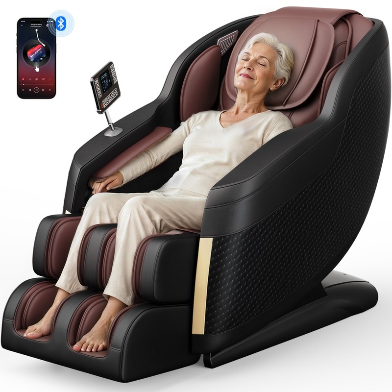 Full Body 4D Zero Gravity Massage Chair Recliner SL Track with Heat, Airbags gallery