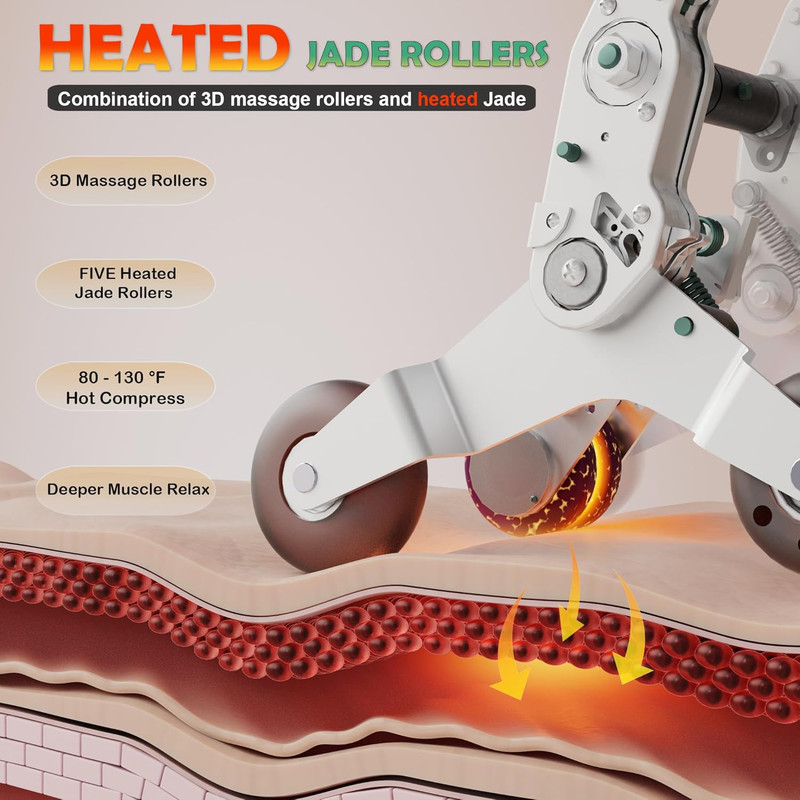KZ-313 2026 Heated Jade Roller Massage Chair Full Body, Deep Zero Gravity Sl-Tra gallery
