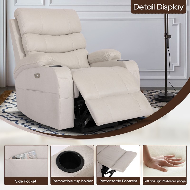 Power Lift Recliner Chairs Technical Fabric Electric Recliner gallery