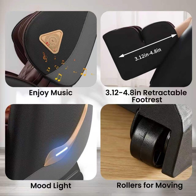 Full-Body Massage Chair with Zero Gravity, Heating & Foot Massage gallery