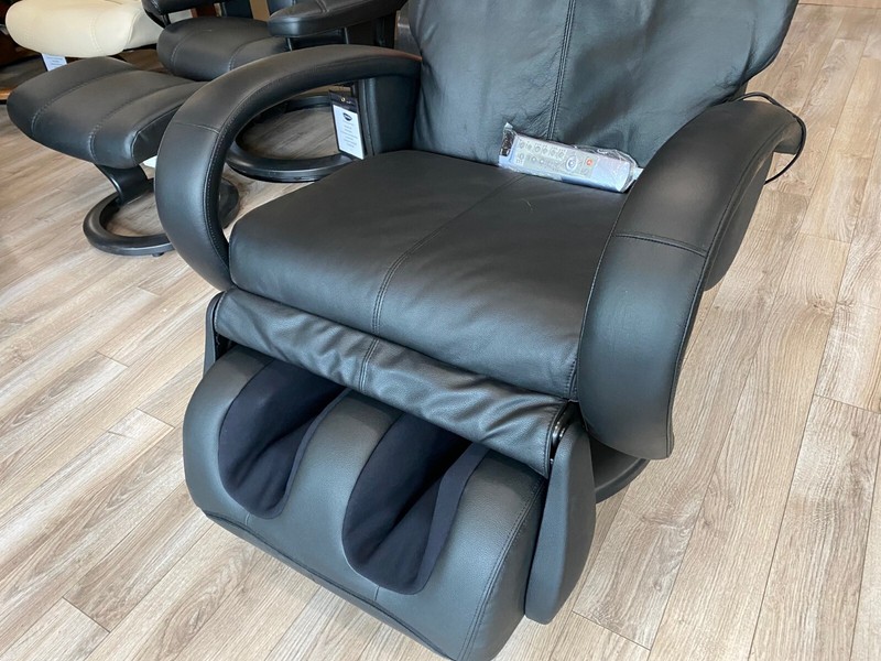 💥 Human Touch HT-125 Massage Chair Massaging Recliner - Black Leather Pad Set gallery
