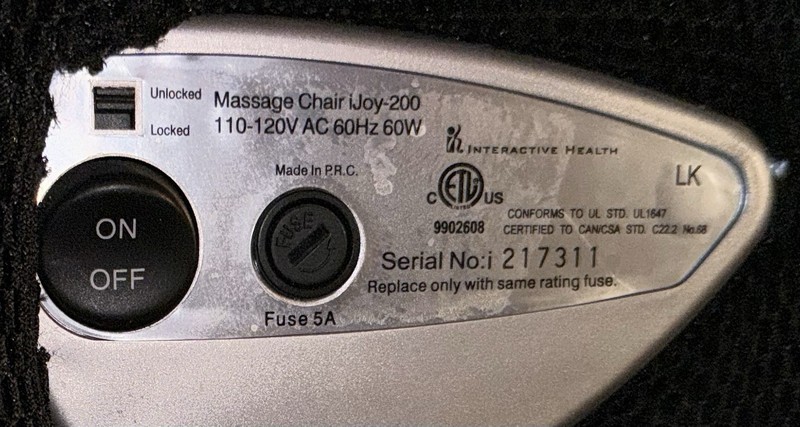 Interactive Health iJoy-200 Massage Recliner Control Module Assembly, Beige gallery