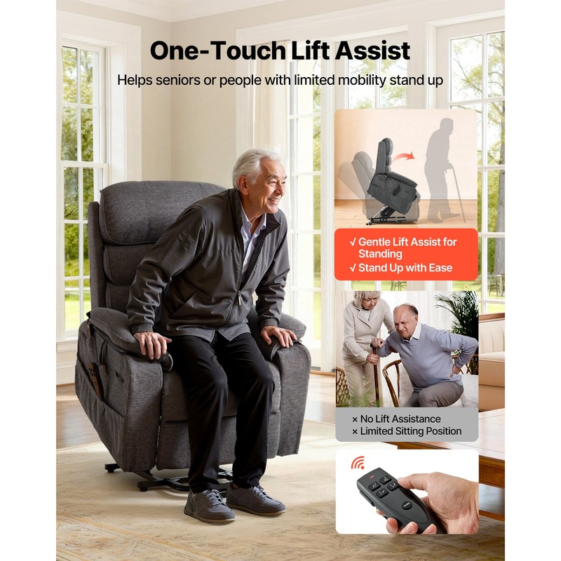 Uimoso Power Lift Recliner Chair with Massage and Heating Functions for Seniors gallery