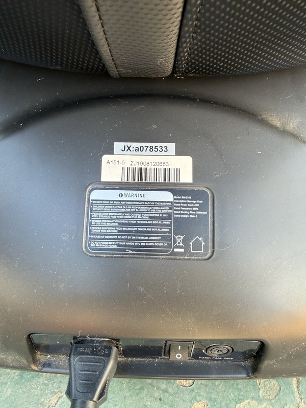 Black Faux Leather Electric Massage Chair, Model BME 358, Auto & Demo Functions gallery