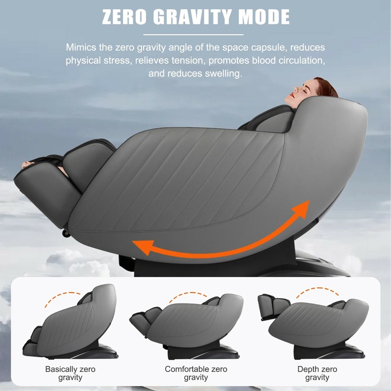 Full Body Zero Massage Chair with Bluetooth 3D Speaker and Built-in Heat Therapy gallery