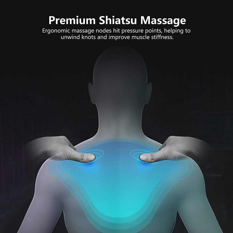 Back Neck Massage Seat Chair Cushion with Heat 3D Finger Pressure & Vibration gallery