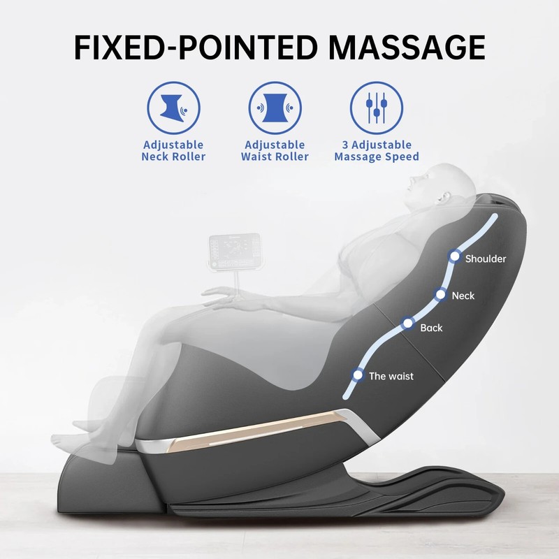 Full Body Zero Gravity Shiatsu Recliner Electric Massage Chair Heat Heating gallery