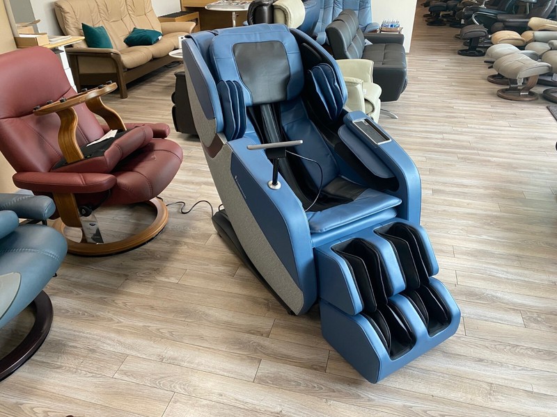 Human Touch WholeBody Rove Massage Chair Recliner with heat and stretch Sky Blue