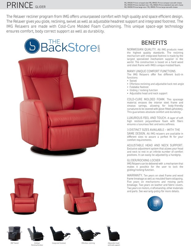 IMG Prince RM301 Large Power Relaxer Recliner Chair Prime P318 Chocolate Leather gallery
