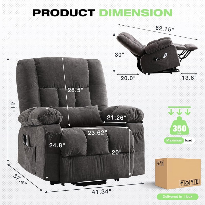 Power Lift Recliner Chair with Massage and Heat for Elderly Electric Lift Chair gallery