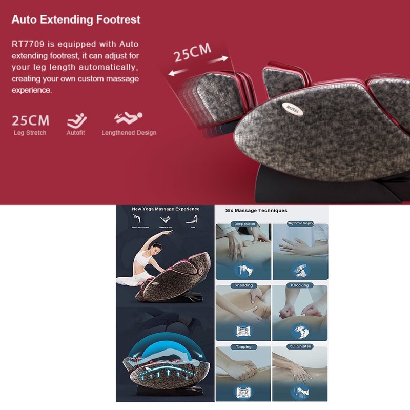 Full Body Massage Chairs Electric Luxury Massage RT7709 Shiatsu Arm Zero Gravity gallery