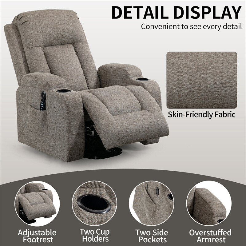 Position Single Motor Up to 350 LBS Power Lift Recliner Chair for Elderly gallery