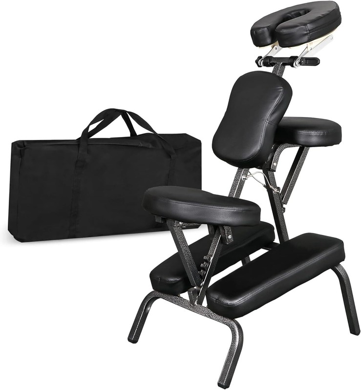 Nova Microdermabrasion Portable Folding Massage Chair PU Leather Pad Tattoo Spa