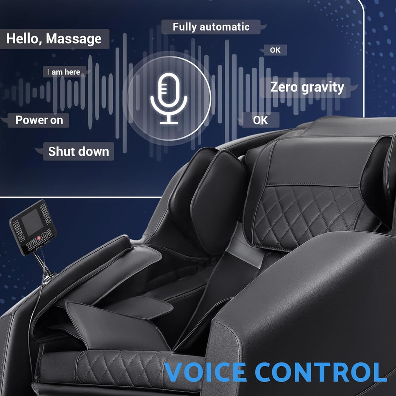 Zero Gravity Full Body Massage Chair with Heat, 20 Modes & Bluetooth Speaker gallery