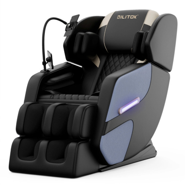 Zero Gravity Massage Chair with 6 Fixed Rollers & 5 Auto Modes, Heated Lumbar