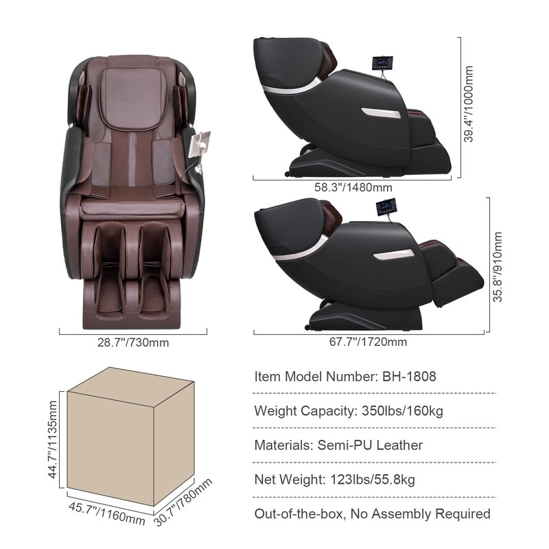 Uimoso Full Body Massage Chair Zero Gravity 3D Shiatsu Recliner with 6 Modes gallery