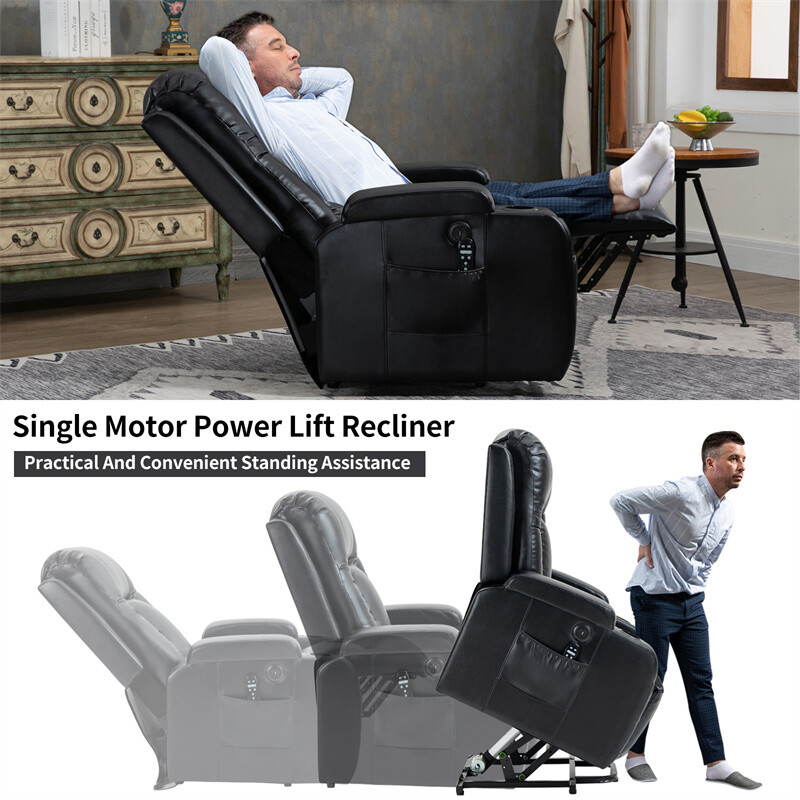 Position Single Motor Up to 350 LBS Power Lift Recliner Chair for Elderly gallery