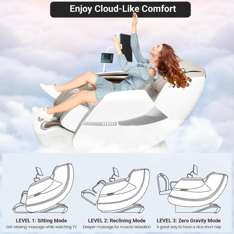 A18 3D Massage Chair Full Body, Zero Gravity SL-Track Shiatsu Massage Recliner gallery