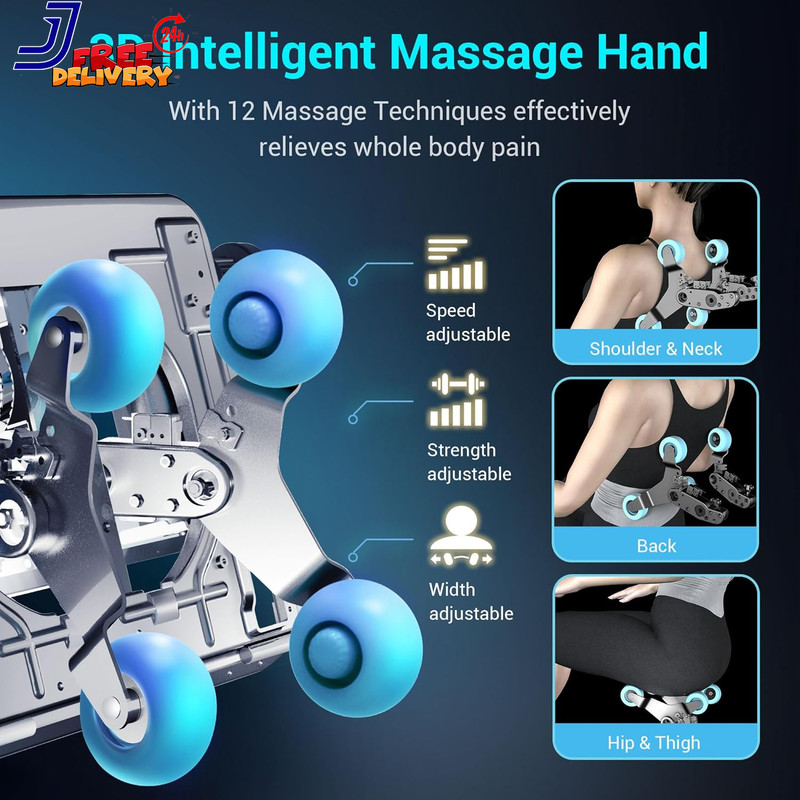 Full Body Shiatsu Massage Chair with Heat Zero Gravity & Bluetooth Speaker gallery