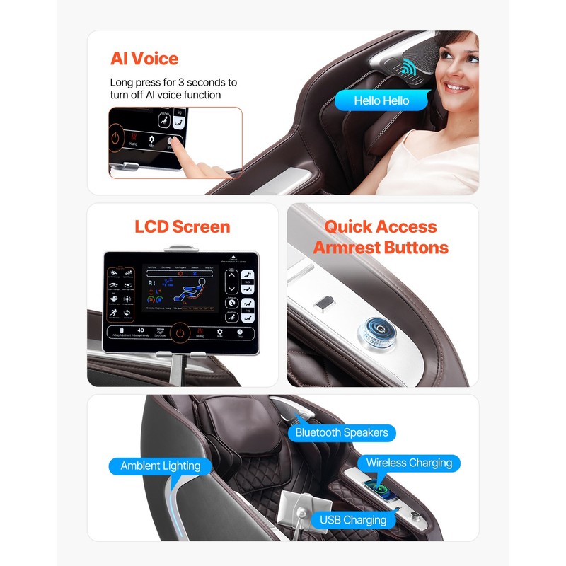 Massage Chair Full Body 4D Massage Recliner with SL-Track & Yoga Stretch gallery
