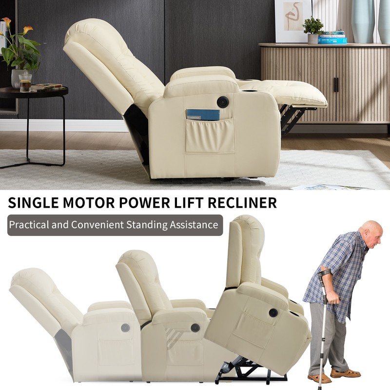 Power Lift Recliner Chair with Massage & Heat For Elderly, Up to 350 lbs gallery