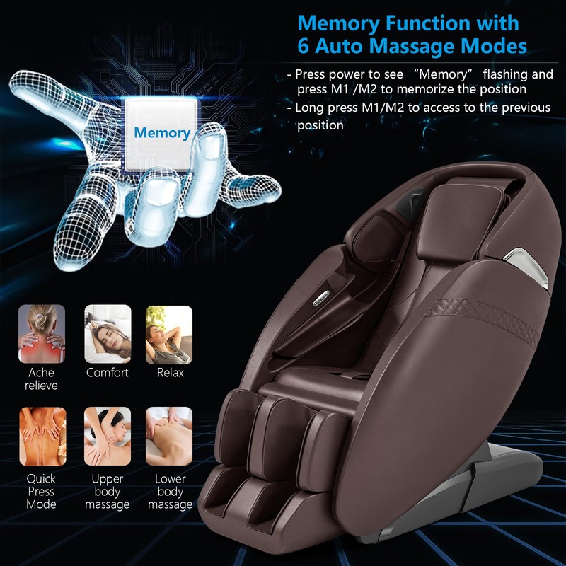 Costway Full Body Zero Gravity SL Track Massage Chair w/ Negative Ion Generator gallery
