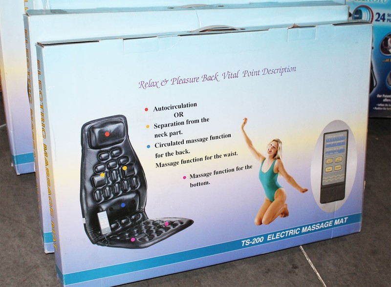 Electric Back Massage Cushion Mat Massager - TS-200 Seat & Lumbar Massaging pad