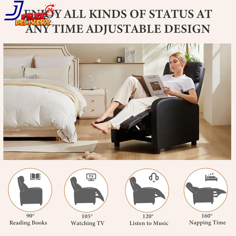 Massage Recliner Chair for Adults Adjustable Home Theater Seating with Lumbar Su gallery