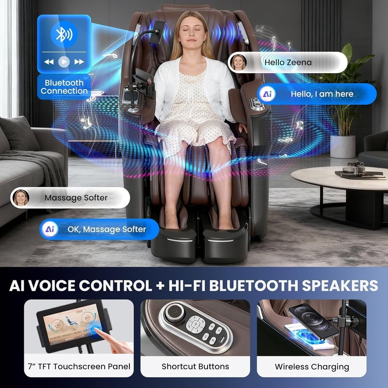 4D Massage Chair Full Body with Space Walk & Ankle Stretch, 2026 Zero Gravity 55 gallery