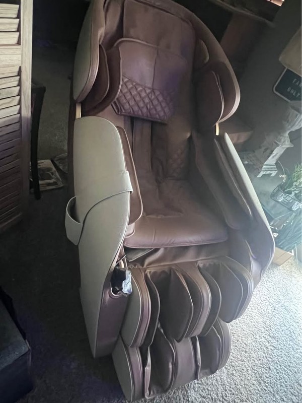 Costway Full Body Zero Gravity Massage Chair - Brown/Cream gallery